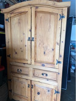 Wooden Armoires with drawers