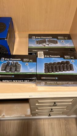 Grey pneumatic impact sockets
