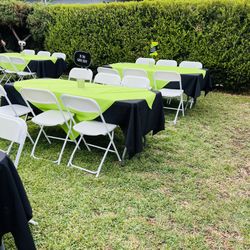Tables // Chairs // Tent //tablecloths