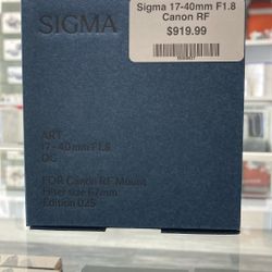 Sigma 17-40mm F1.8 Lens For Canon RF