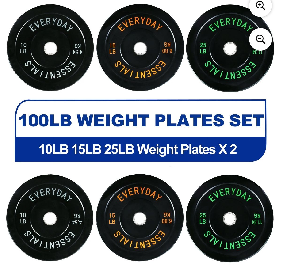 100lb Weight Set Bumper Plates