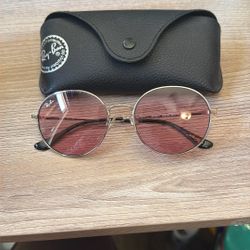 Ray-Ban Pink Round Flat Lenses