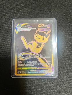 Pokémon Mew VMAX Gold Secret Rare Full Art Fusion Strike Foil TG30/TG30 Card