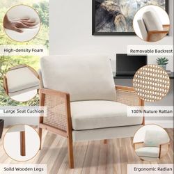 🔥ON SALE Modern Accent Chair, Armchair (Beige
