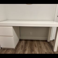 West Elm Parsons Desk And Filing Cabinet 