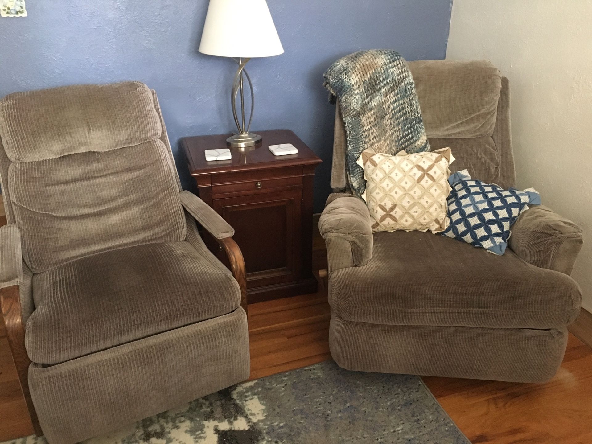 Recliner chairs matching.