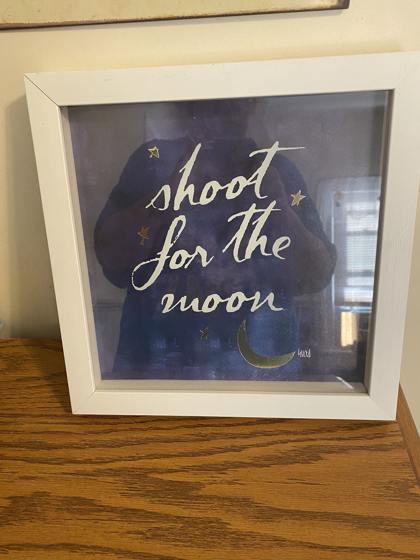 Beautiful Art Shadowbox “ Shoot For The Moon “