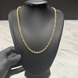10K Gold Rope Chain 19”