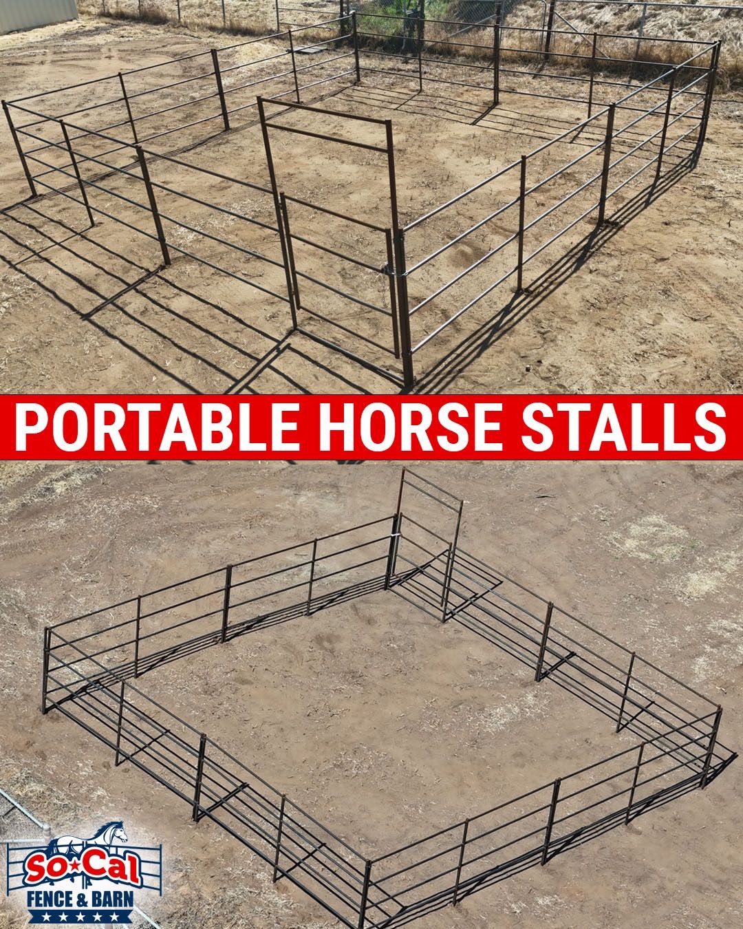 24x24 Horse Stall Pen Corral With Gate