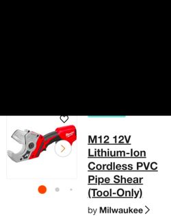 M1212V Lithium-lon Cordless PVC Pipe Shear