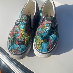 Size 3.5 Ocean Graphic Vans 