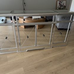 Mirrored TV stand/console/buffet