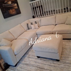 Stylish 4-pc Corduroy Sectional Sofa Set On Sale ‼️