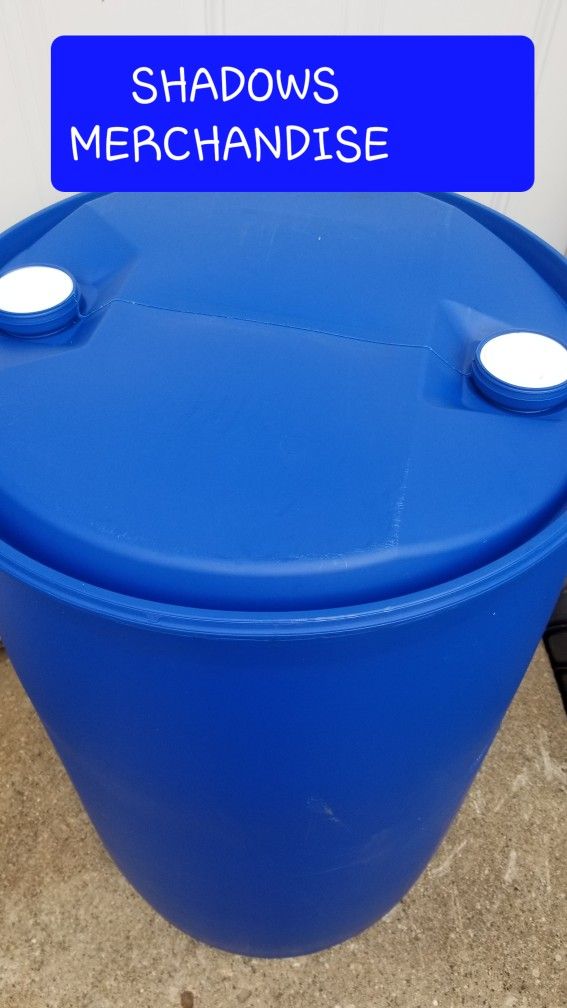 Blue 55 Gallons Drums  barrels Clean 20 Each  Again, the asking price is per drum/barrel. Rain barrels 
THESE WERE USED ONCE ONLY AND ARE VERY CLEAN I