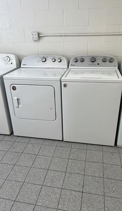 Whirlpool Top Load Washer & Dryer Set – Deep Water, Auto Dry, White