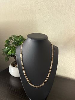 14K GOLD FIGARO CHAIN