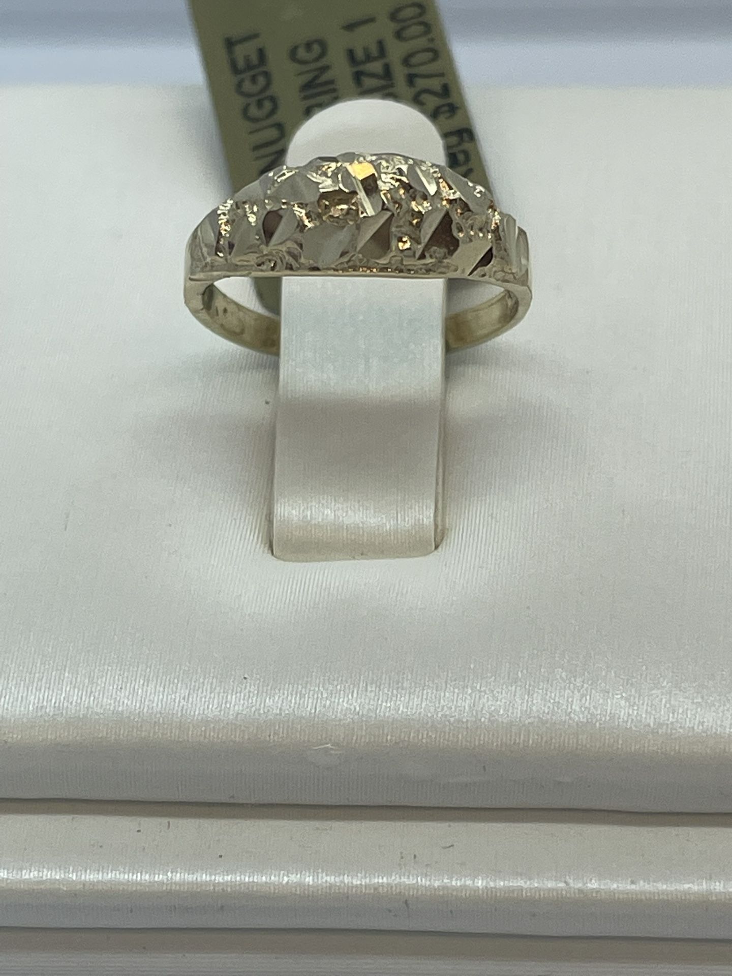 14K Gold Nugget Baby Ring. New