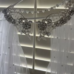 Rhinestone And Pearl Cape (wedding)