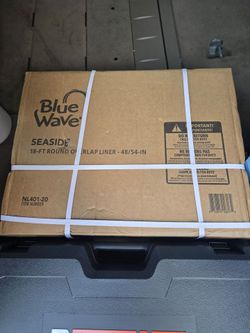 Blue Wave Seaside 18-ft round overlap pool liner designed for 48/54-inch walls