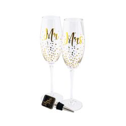Mr & Mrs Champagne Set Versre Esprit Giftware