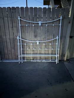Vintage cast iron headboard and footboard with frame original