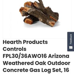 16 Piece Fire Logs Set.       Concrete 