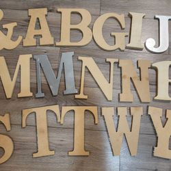 16 LARGE Wood Letters For Crafts Painting Mosaics