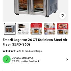 Emeril Lagasse 26 QT Stainless Steel Air Fryer (ELFD-360)