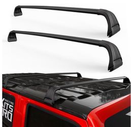 KitsPro 260lb Roof Rack Cross Bars For Jeep Wrangler/Gladiator