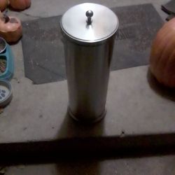 Small Metal Trashcan