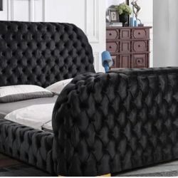 Bed with built in fireplace and tv stand 