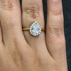 14K Gold Cubic Zirconia Ring