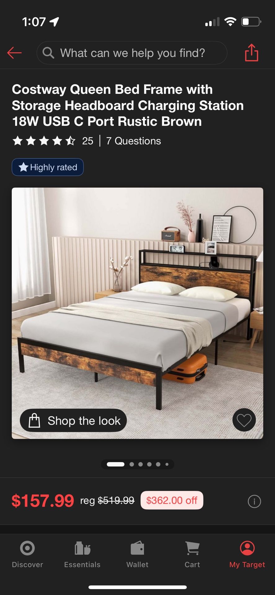 Queen Bed Frame w/ Power