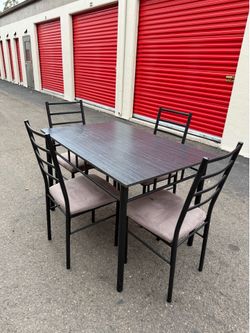 Grey Dining Table With 4 Chairs