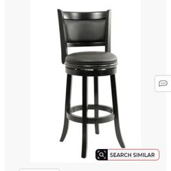 Black Leather Barstool