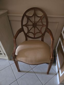 spider-back armchair with upholstered seat