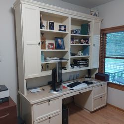 Bookcase With Desk & Bookcase With Hutch