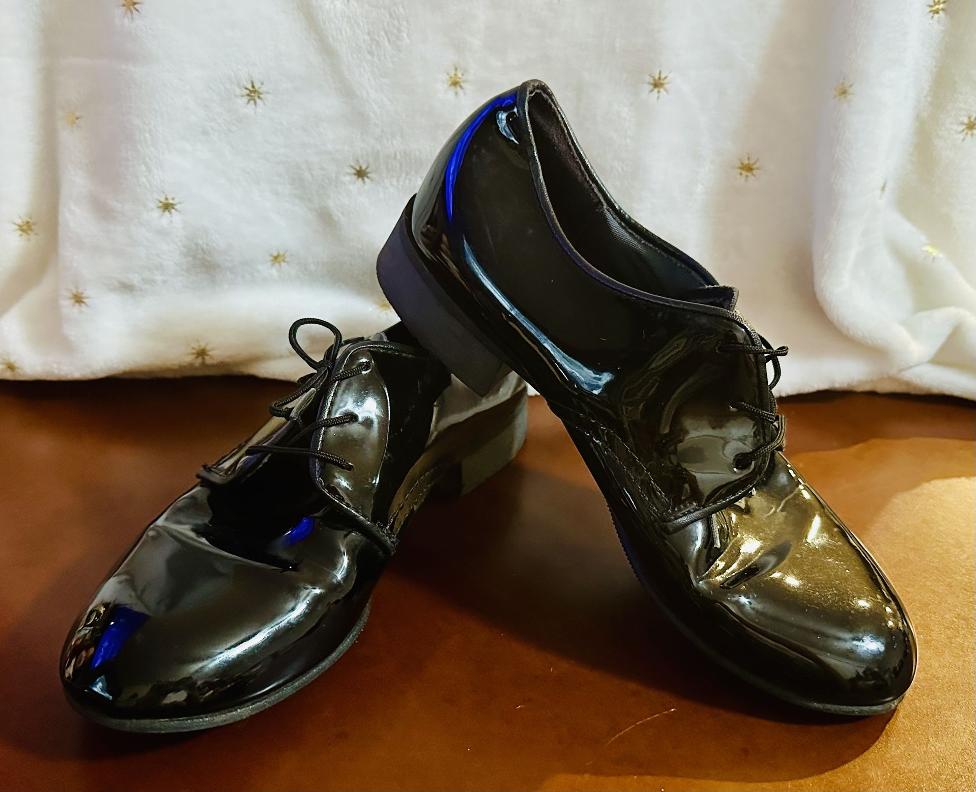 Capps Military Uniform Dress Shoes Oxfords Shiny Black Women's Size 7