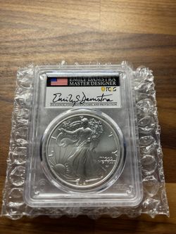 2021 Silver Eagle - Type 2 - PCGS MS70 FS Emily Damstra Label