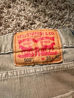 Levi's 502 Regular Taper Fit Corduroy Pants Mens Size 36x32