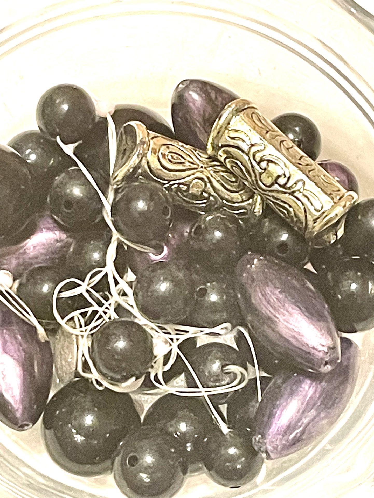 5 For $50: Lot Of Vintage Purple Beads
