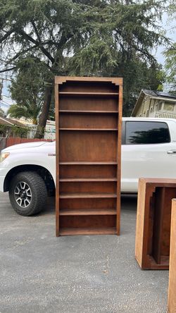 Tall Wooden Bookcases with 7 Shelves