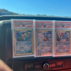 PSA 10 Crystal Guardians Squirtle Wartortle Blastoise Reverse Holo 