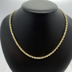 New 14k Solid Gold Rope Chain