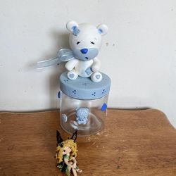 R3cuerdos Osito Y Osita Centros De Mesa Recuerdos (Migajón Artesanal)