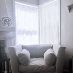 Real Restoration Hardware (RH) Big Chair and Ottoman 