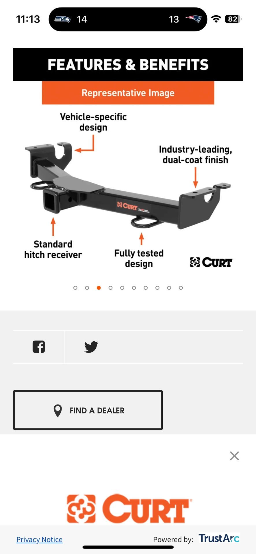 Front Hitch Mount GMC Chevy Curt 31108