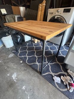 Wood top table