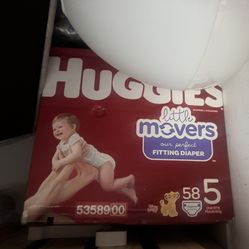  Huggies Little Movers Diapers – Size 5 (58 ct)