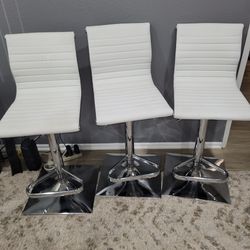 White Swivel Bar stools